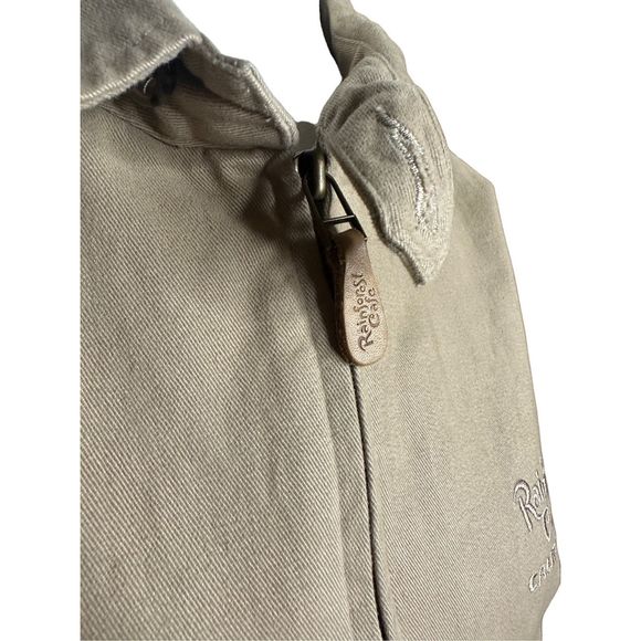 Rainforest Cafe California Vintage Cotton Full Zip Utility Jacket Large Tan‎ - Picture 5 of 6